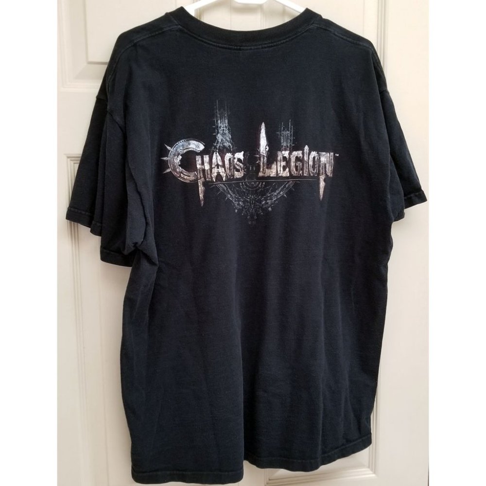 Vintage Capcom Chaos Legion limited edition Playstation 2 release black t-shirt